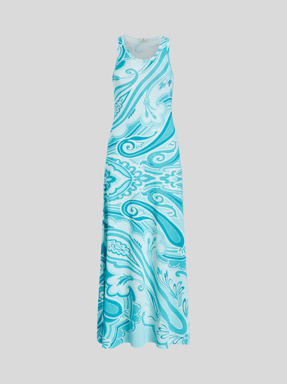 PAISLEY PATTERN VISCOSE DRESS