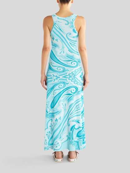 PAISLEY PATTERN VISCOSE DRESS