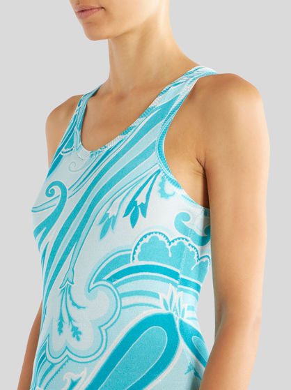 PAISLEY PATTERN VISCOSE DRESS