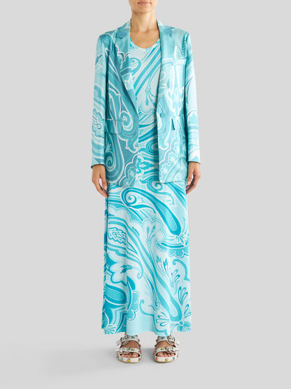 PAISLEY PATTERN VISCOSE DRESS