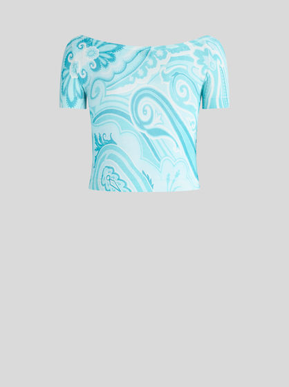 PAISLEY PATTERN KNIT TOP