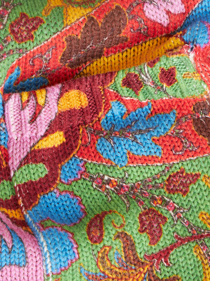 PAISLEY SILK AND LINEN CARDIGAN