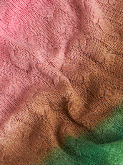 COLOUR SHADED WOOL CROPPED JUMPER