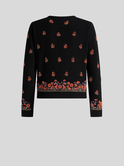 WOOL AND CASHMERE CARDIGAN WITH EMBROIDERY