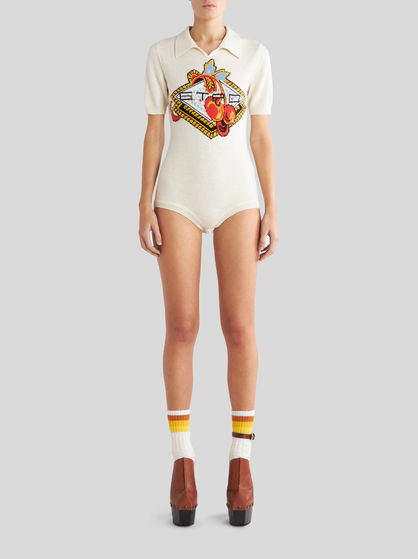 BODYSUIT JUMPER WITH INTARSIA