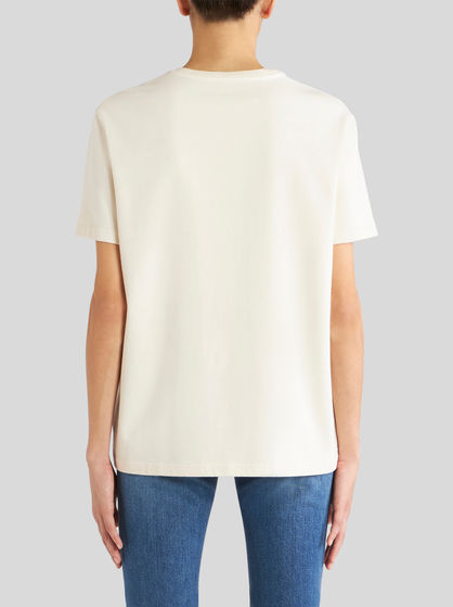 アップルモチーフ プリント ロゴ Tシャツ