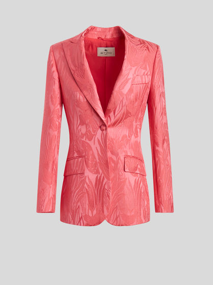 TAILORED JACQUARD FLOWER JACKET