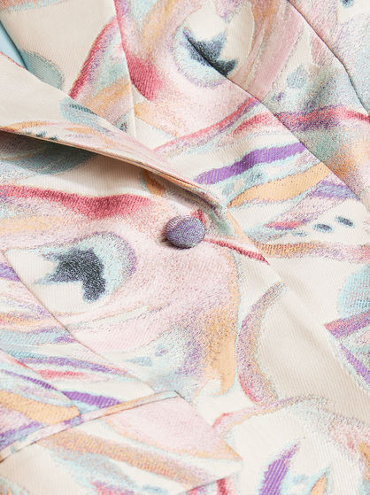 TAILORED JACQUARD JACKET WITH BUTTERFLIES