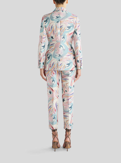 TAILORED JACQUARD JACKET WITH BUTTERFLIES