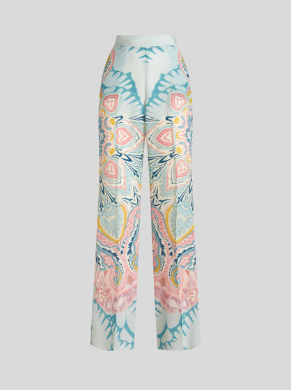 Printed silk palazzo trousers | Women | ETRO
