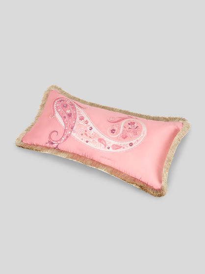 RECTANGULAR CUSHION WITH PAISLEY EMBROIDERY