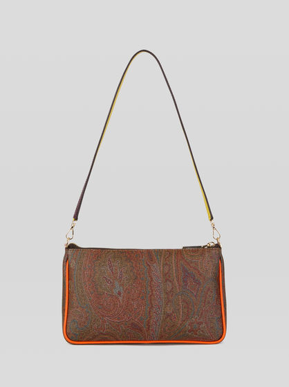 SMALL PAISLEY SHOULDER BAG WITH MULTI-COLOURED DETAILS