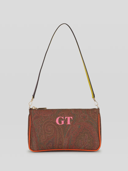 SMALL PAISLEY SHOULDER BAG WITH MULTI-COLOURED DETAILS