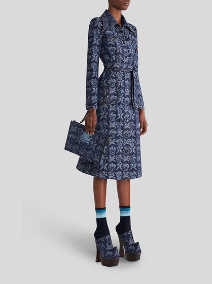 JACQUARD-BEUTEL MIT ÄPFELCHEN, GROSS