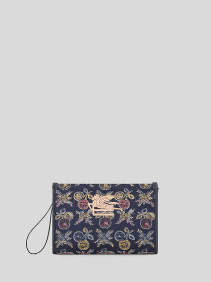 LARGE JACQUARD POUCH WITH MULTI-COLOURED APPLES