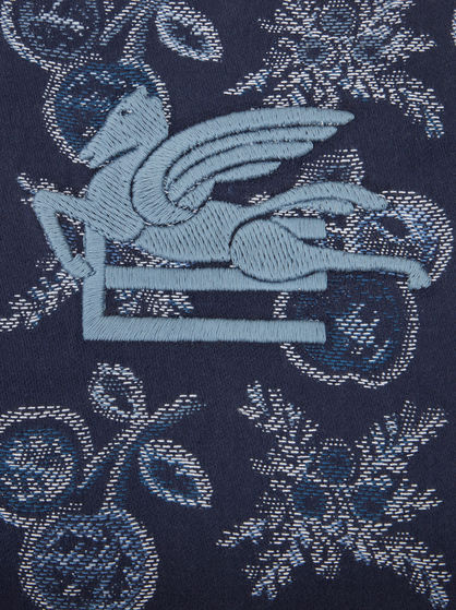 MEDIUM JACQUARD POUCH WITH APPLES