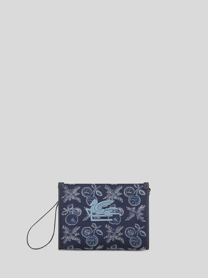 MEDIUM JACQUARD POUCH WITH APPLES