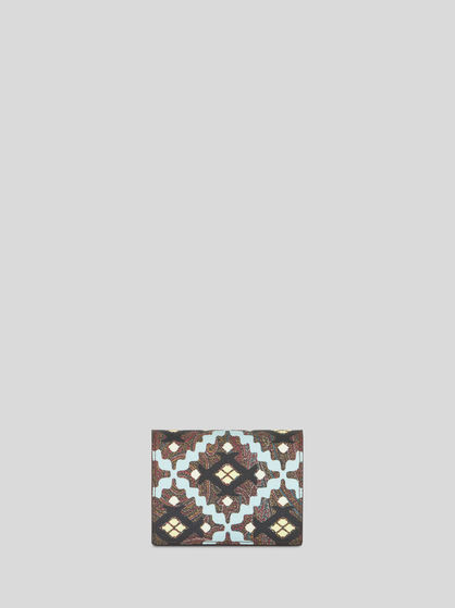 GEOMETRIC PRINT PAISLEY CARD HOLDER