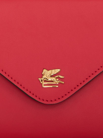 LEATHER CLUTCH BAG WITH PEGASO