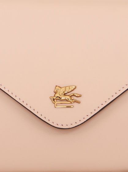 LEATHER CLUTCH BAG WITH PEGASO