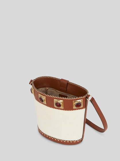 MEDIUM CROWN ME BAG WITH AMBER STONES
