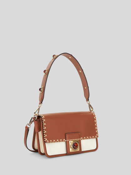 SMALL CROWN ME SHOULDER BAG WITH AMBER STONES