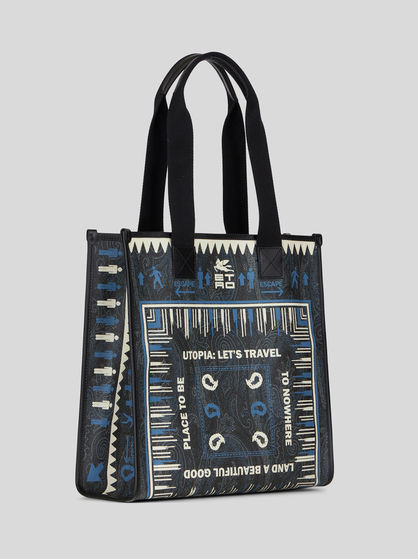 BANDANA PRINT PAISLEY SHOPPING BAG