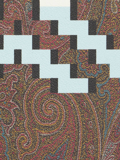 SMALL PAISLEY SHOULDER BAG WITH GEOMETRIC PRINT