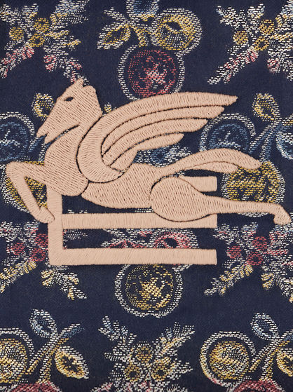 SMALL JACQUARD LOVE TROTTER BAG WITH MULTI-COLOURED APPLES