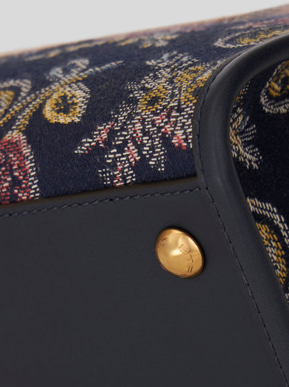 SMALL JACQUARD LOVE TROTTER BAG WITH MULTI-COLOURED APPLES