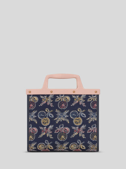 SMALL JACQUARD LOVE TROTTER BAG WITH MULTI-COLOURED APPLES