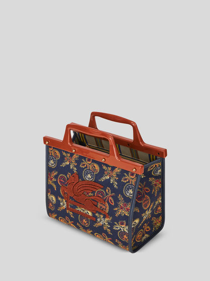 SMALL JACQUARD LOVE TROTTER BAG WITH APPLE PATTERN