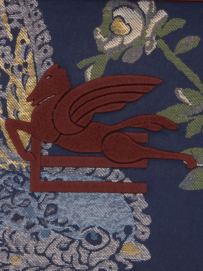 LARGE JACQUARD LOVE TROTTER BAG WITH MULTI-COLOURED BIRDS