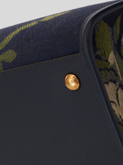 LARGE JACQUARD LOVE TROTTER BAG WITH MULTI-COLOURED BIRDS