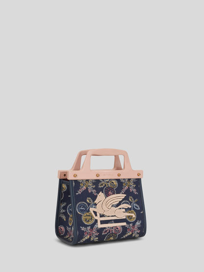 MINI JACQUARD LOVE TROTTER BAG WITH MULTI-COLOURED APPLES