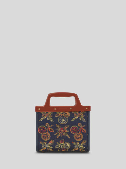 SMALL JACQUARD LOVE TROTTER BAG WITH APPLE PATTERN