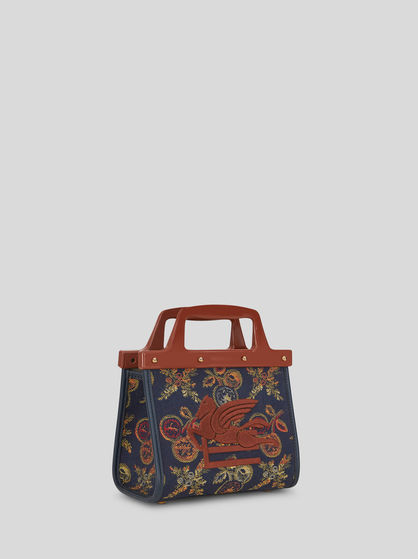 SMALL JACQUARD LOVE TROTTER BAG WITH APPLE PATTERN