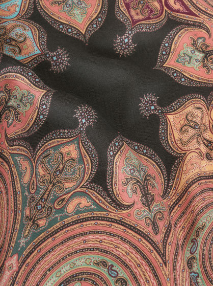 ORNAMENTAL PAISLEY WOOL AND SILK SCARF