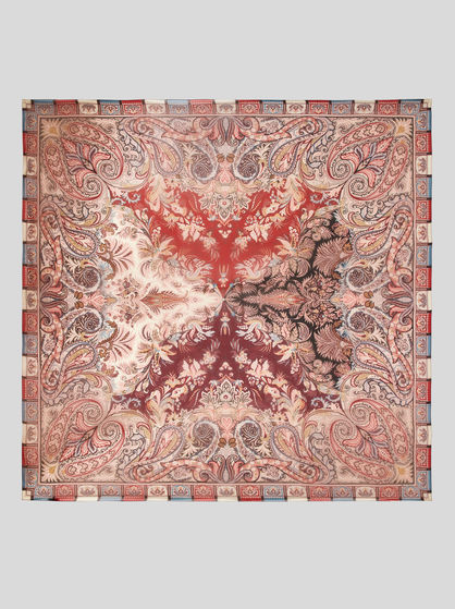PAISLEY PRINT SILK SHAWL