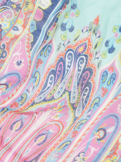 PAISLEY LINEN AND SILK SCARF
