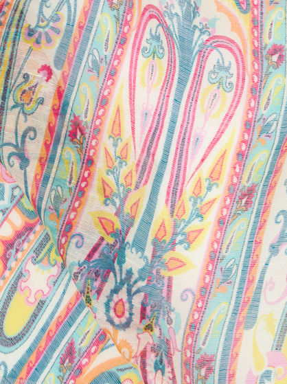 PAISLEY LINEN AND SILK SCARF