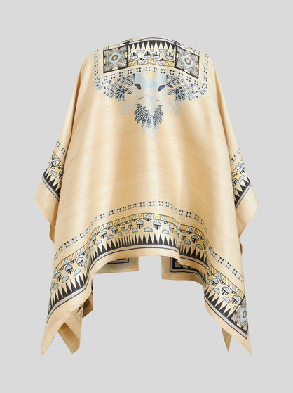 SCARF PRINT CAPE