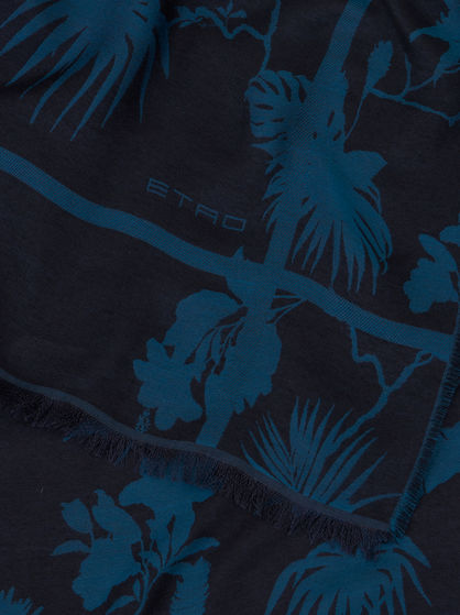 FLORAL PATTERN JACQUARD SCARF