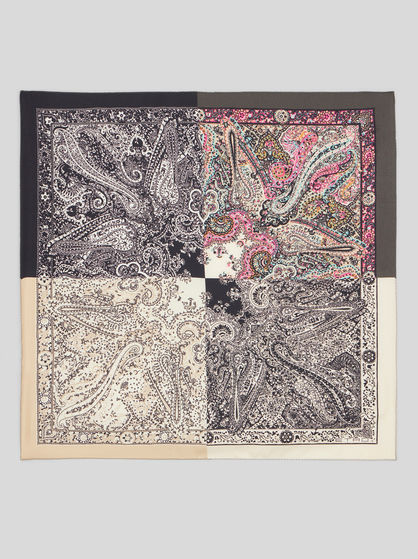 PRINTED SILK POCKET SQUARE