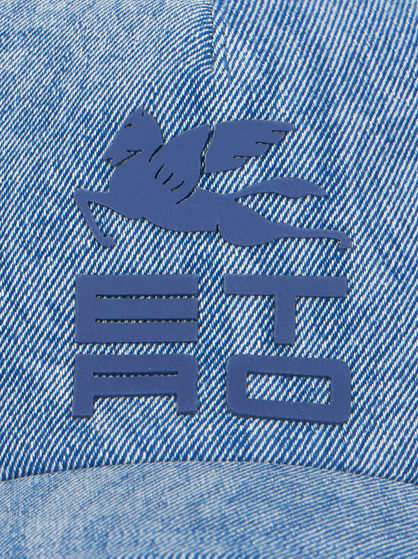 PAISLEY DENIM BASEBALL CAP WITH LOGO