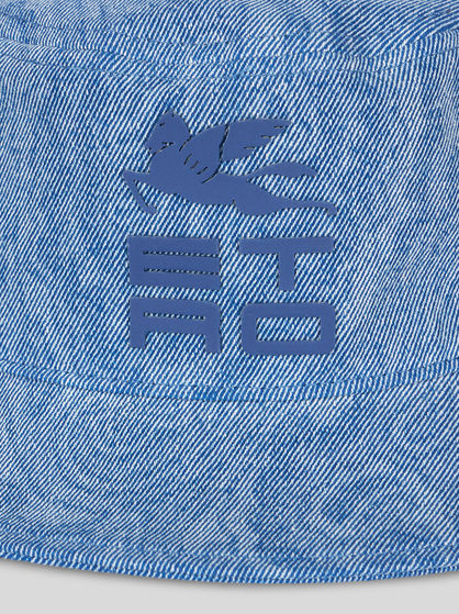 CAPPELLO BUCKET IN DENIM PAISLEY CON LOGO