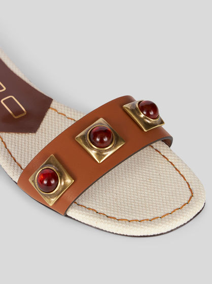 CROWN ME LEDERSLIPPER