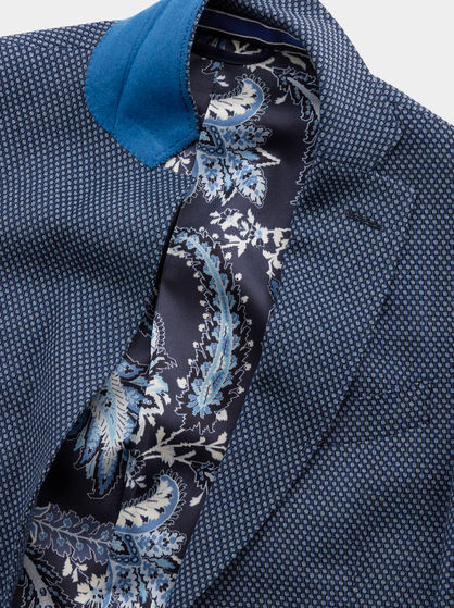 SUIT JACKET WITH MICRO GEOMETRIC PATTERN