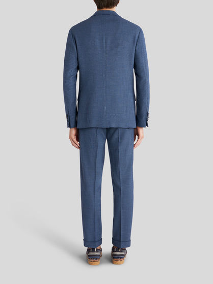 SUIT JACKET WITH MICRO GEOMETRIC PATTERN