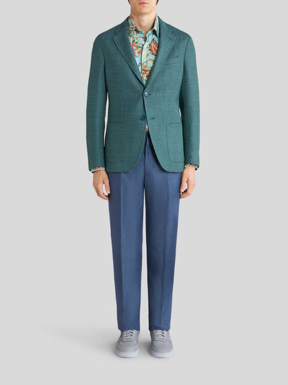 TAILORED WOOL AND SILK JACKET